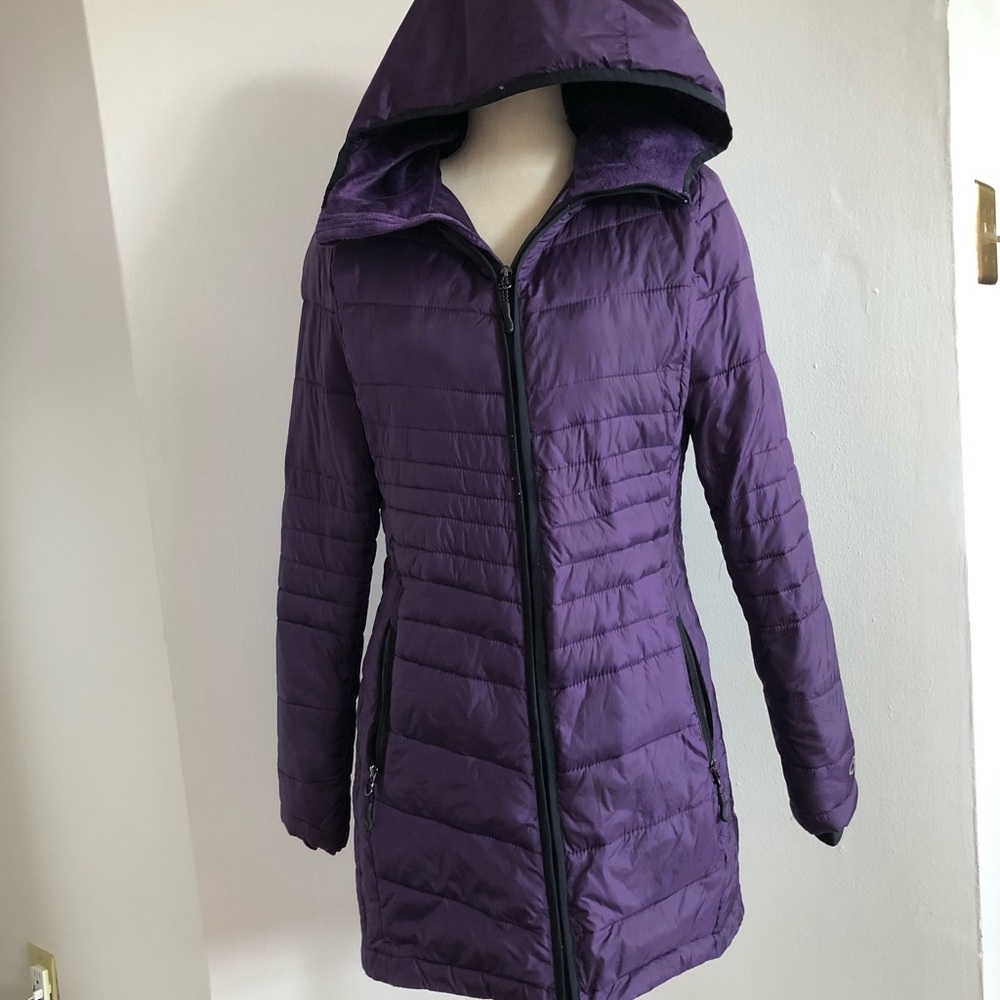 Purple Champion, size small, puffy winter coat. Double zippers & thumb holes.
